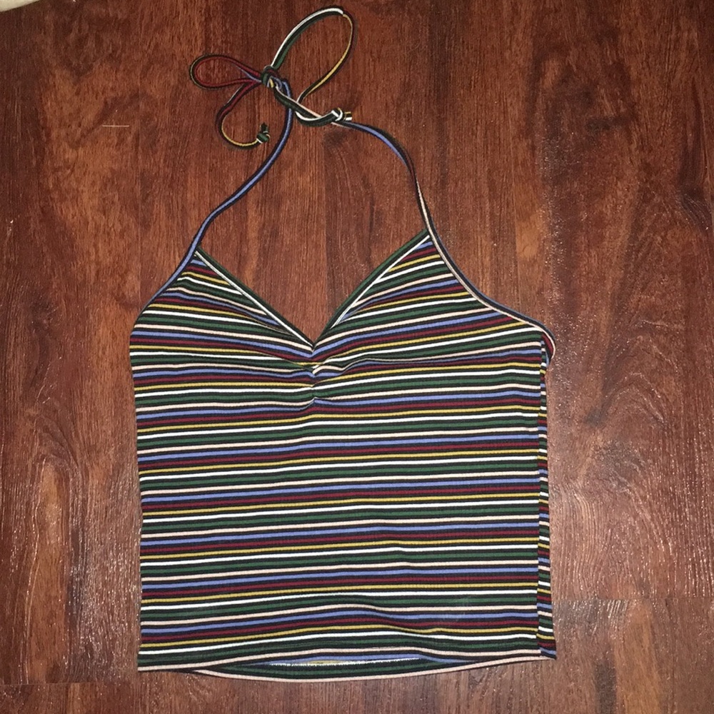 Rainbow stripped Crop top